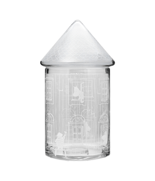 MOOMIN GLASS JAR MOOMINHOUSE 30,5CM - Mu Shop