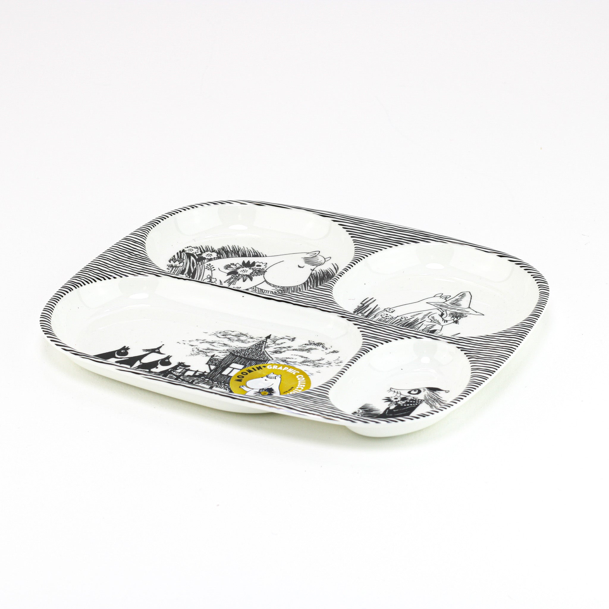 Moomin Graphic, Plate with Compartments - Mu Shop