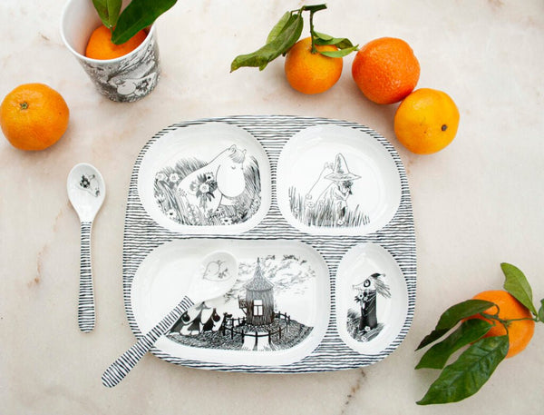 Moomin Graphic, Plate with Compartments - Mu Shop