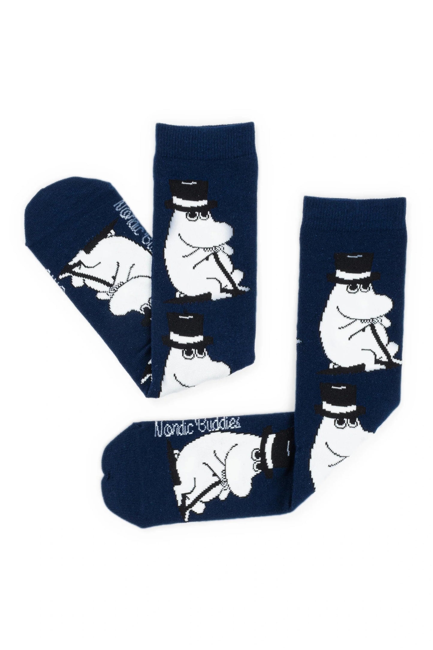 Moomin Pappa Wondering Men Socks - Navy - Mu Shop