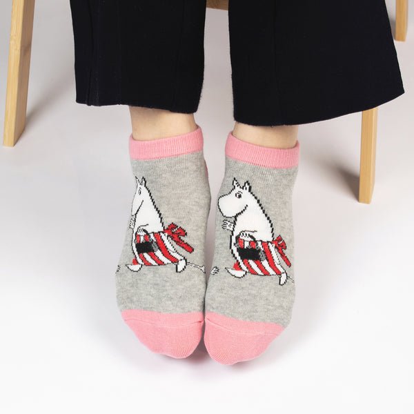 Moominmamma Ladies Ankle Socks - Grey - Mu Shop