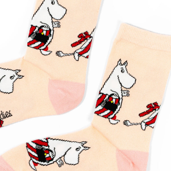 Moominmamma Running Errands Ladies Socks - Light Pink - Mu Shop