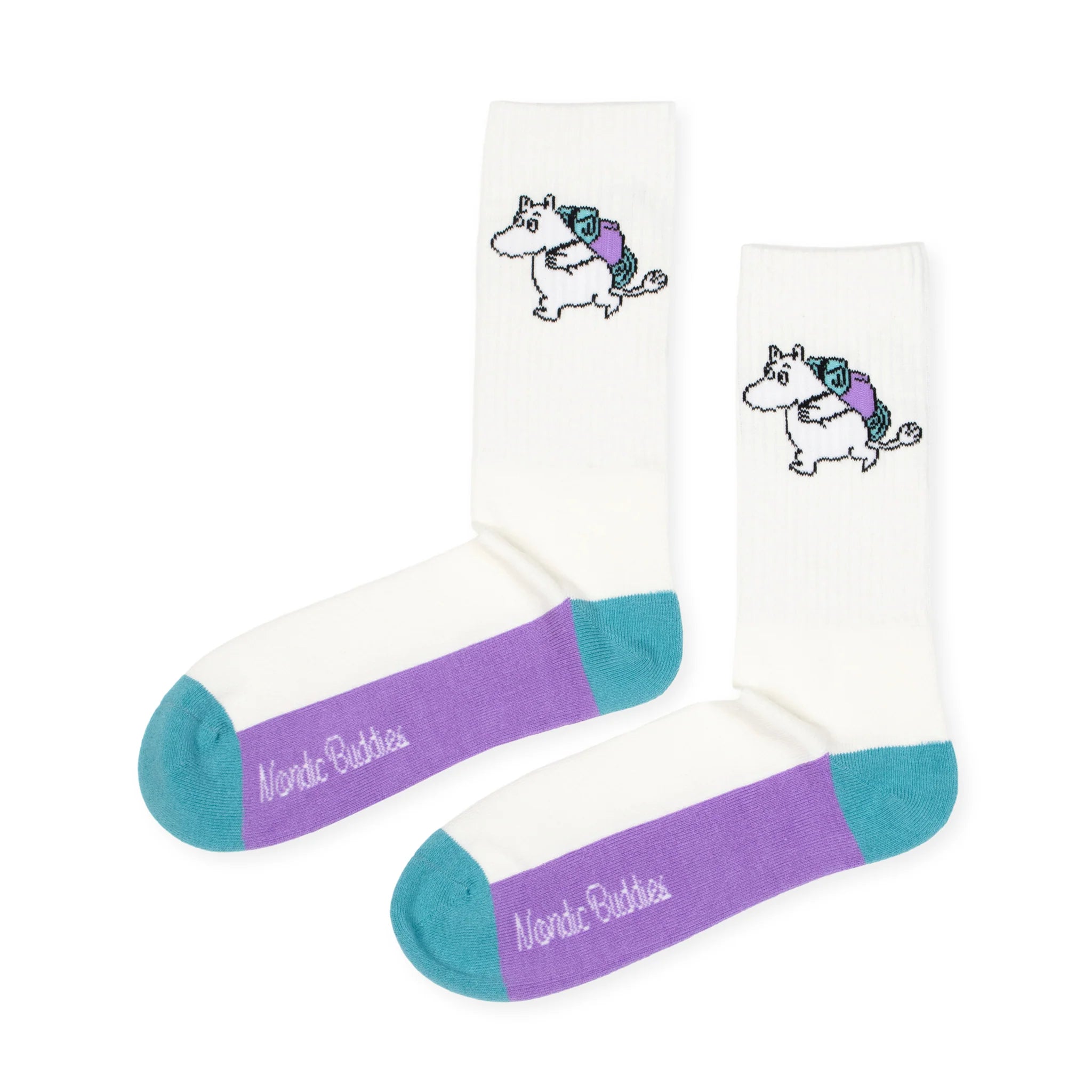 Moomintroll Adventure Retro Men Socks - White - Mu Shop