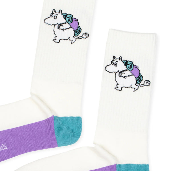 Moomintroll Adventure Retro Men Socks - White - Mu Shop