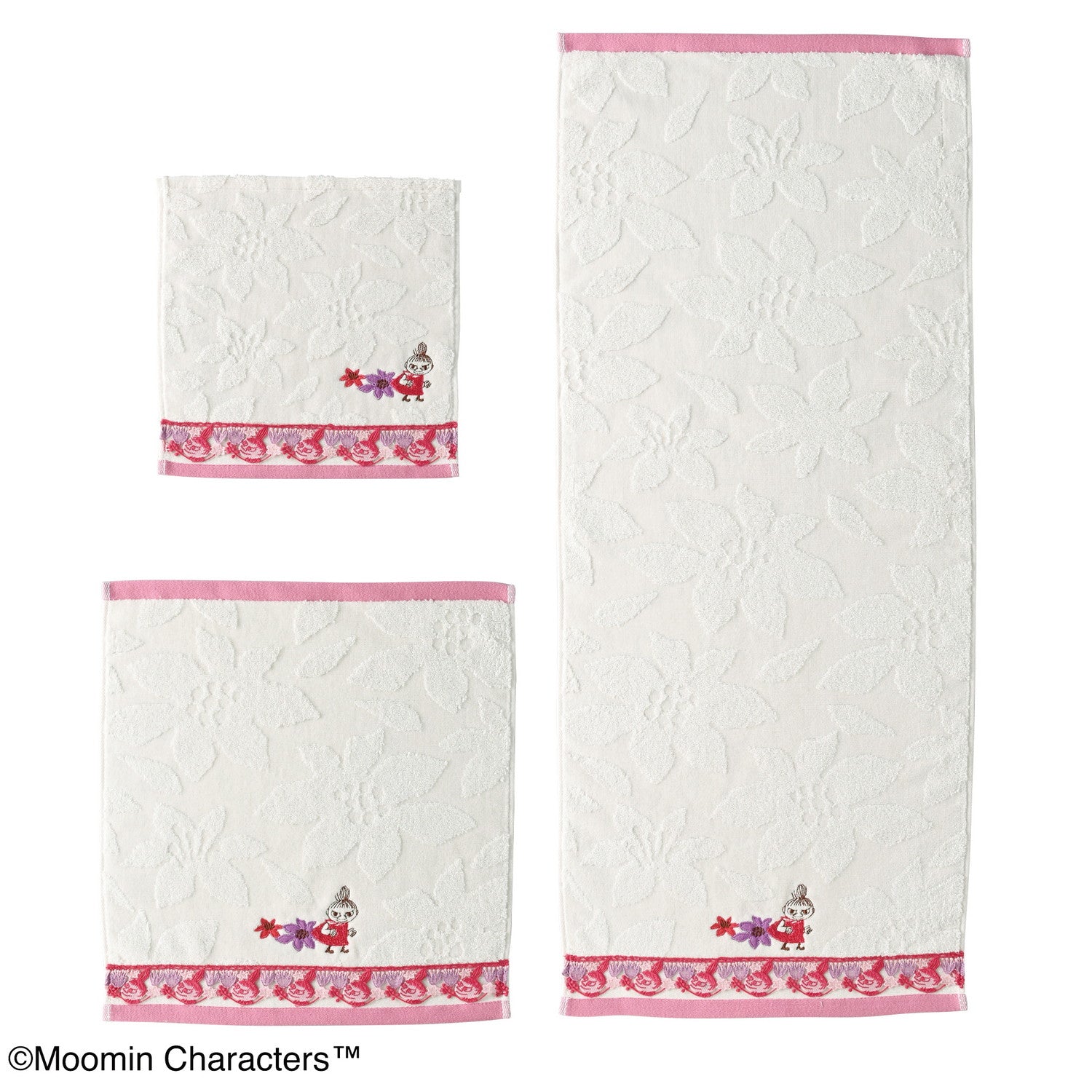 Moomintroll Towel - Little My (Pink & White) - Mu Shop