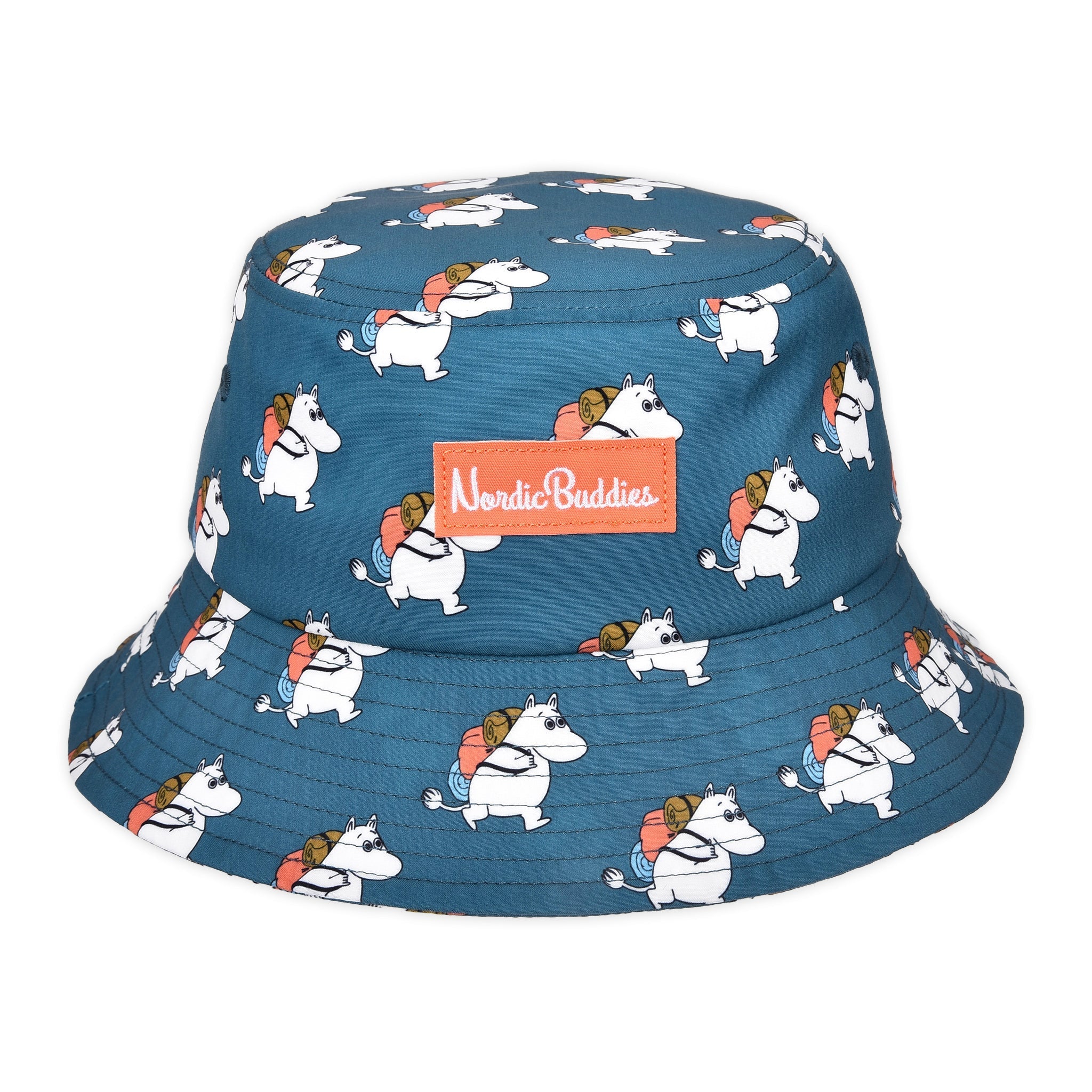 Moomintroll's Adventure Nylon Bucket Hat Kids - Blue - Mu Shop