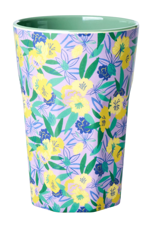 Multicolor Fancy Pansy - Tall Melamine Cup - Mu Shop