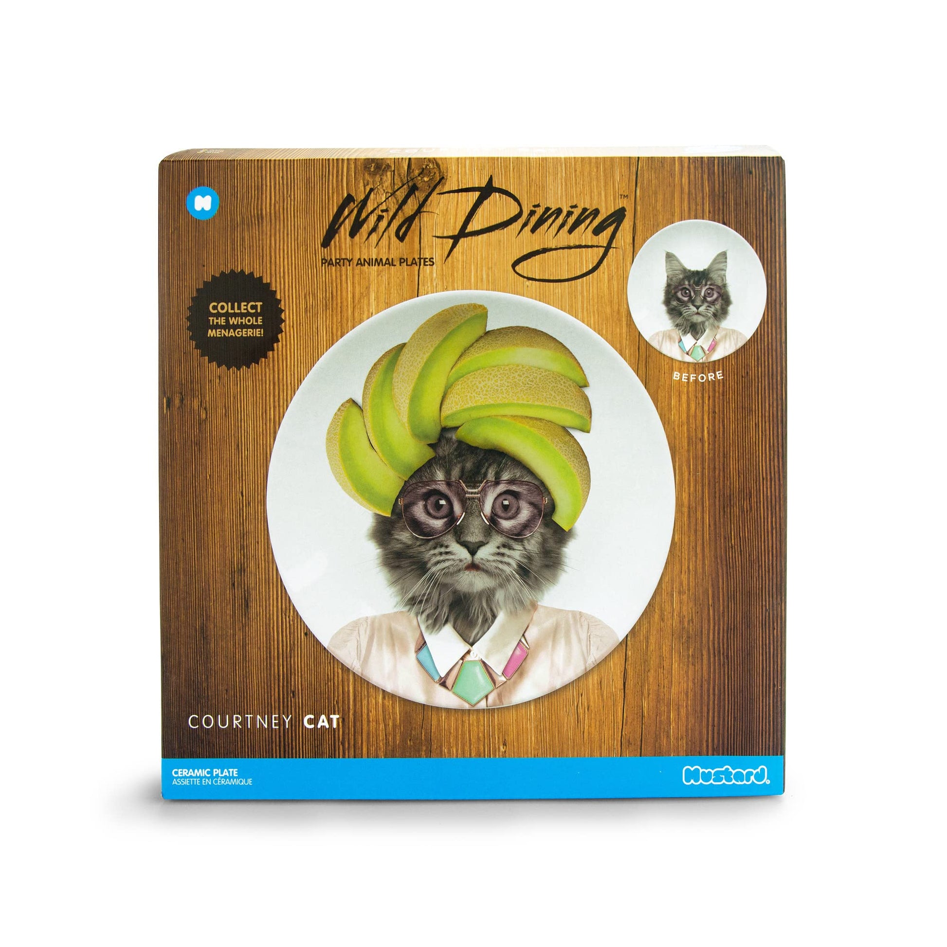 Mustard Wild Dining Plate - Cat - Mu Shop