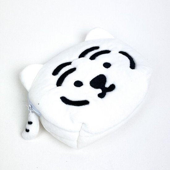 MUZIK TIGER Fluffy Pouch - White Tiger - Mu Shop