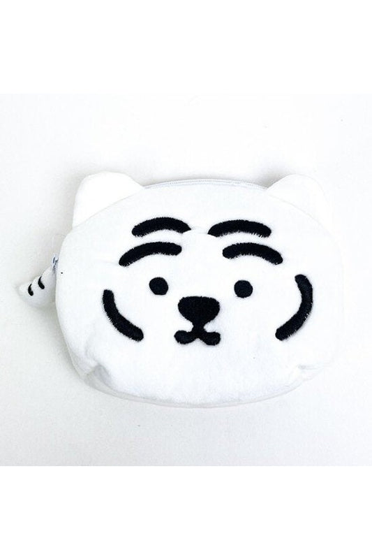 MUZIK TIGER Fluffy Pouch - White Tiger - Mu Shop