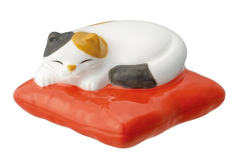 Napping Cat Chopstick Holder Red - Mu Shop