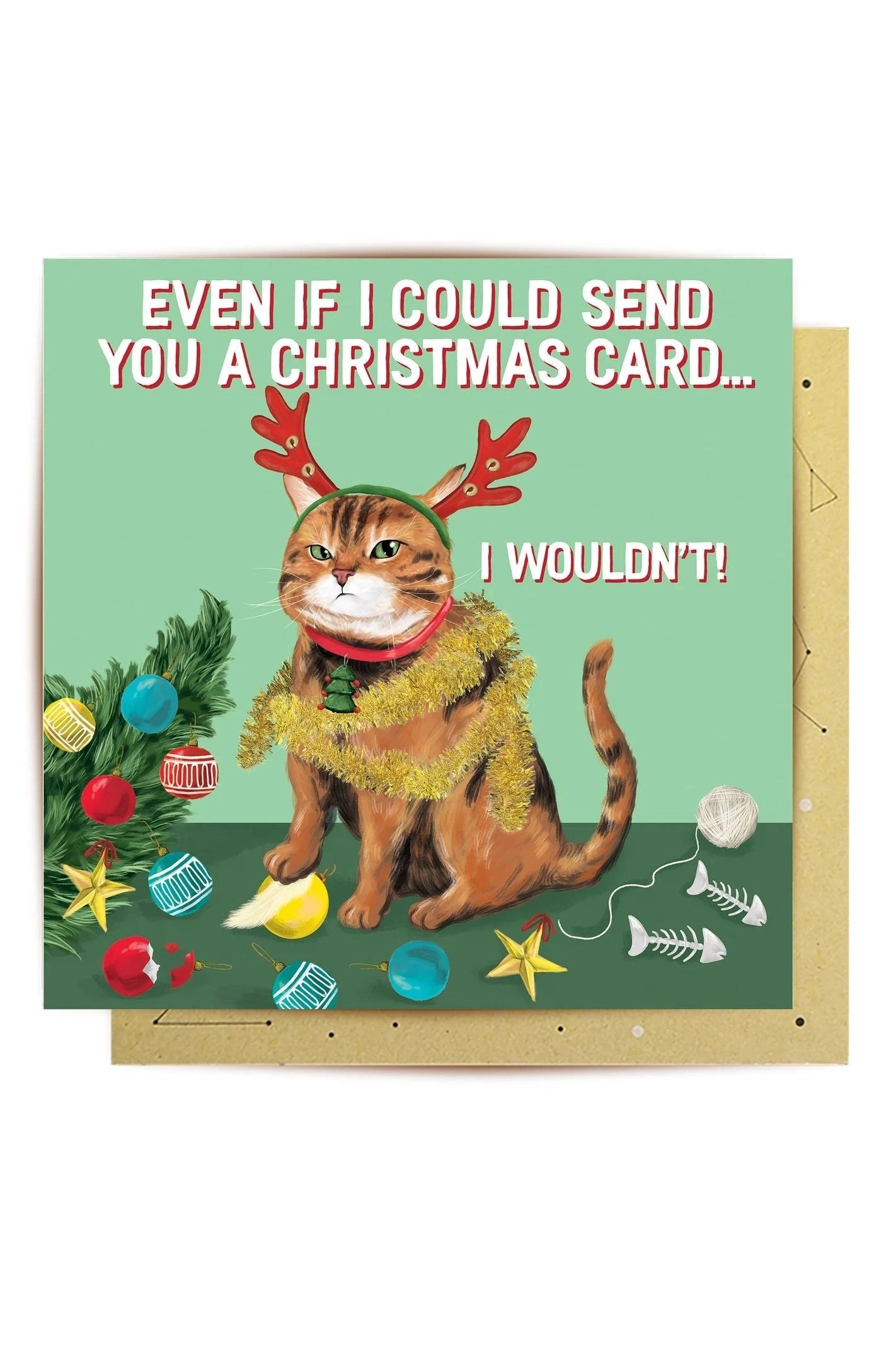 Naughty Cat Greeting Card - Mu Shop