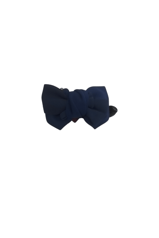 Navy Bowknot Hair Clips - Mu Shop