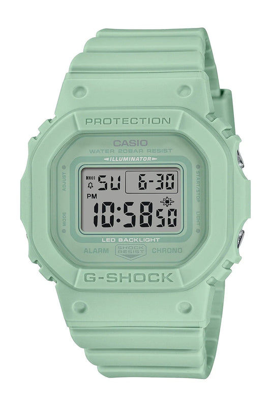 NLA - G SHOCK MID DIG BASIC CLR LED, GREEN S/WATCH - Mu Shop