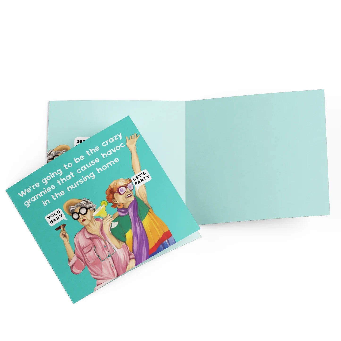 Nursing Home Havoc Greeting Cards - Mu Shop