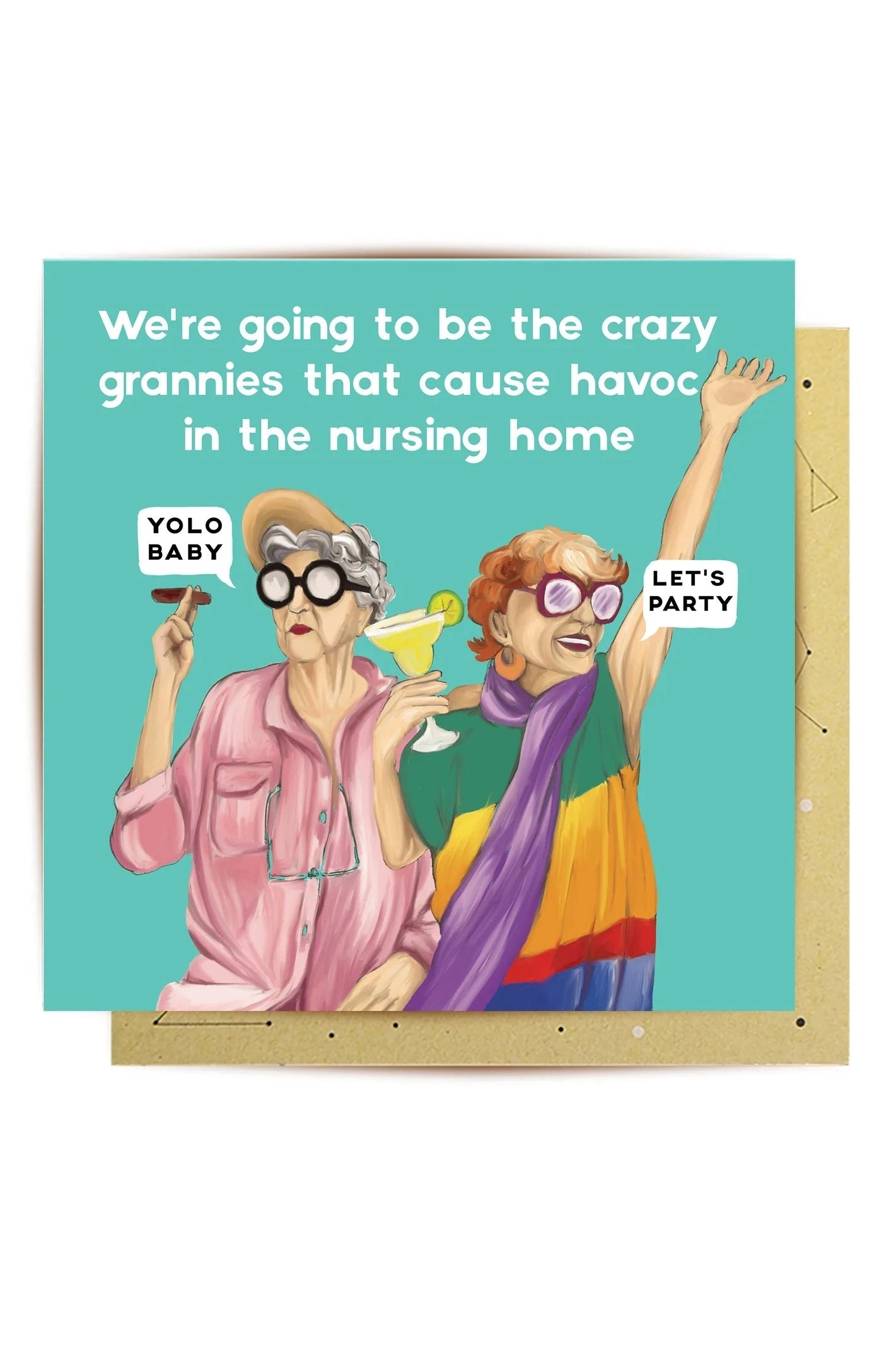 Nursing Home Havoc Greeting Cards - Mu Shop