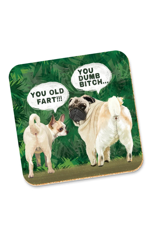 Old Fart Dumb Corky Coaster - Mu Shop