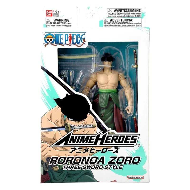 ONE PIECE - ANIME HEROES - RORONOA ZORO THREE SWORD STYLE - Mu Shop