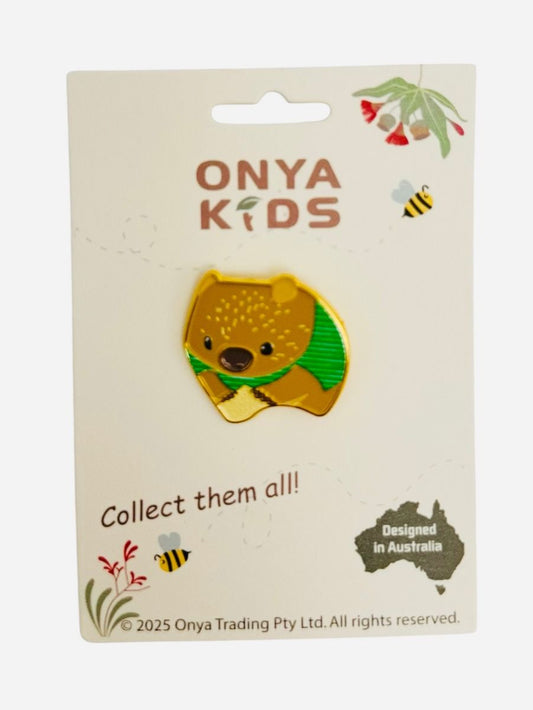 Onya Kids Enamel Pin - Wombat - Mu Shop