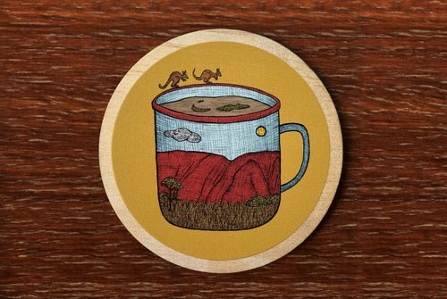 Outback Australia Coaster - Drink Coaster - Mu Shop