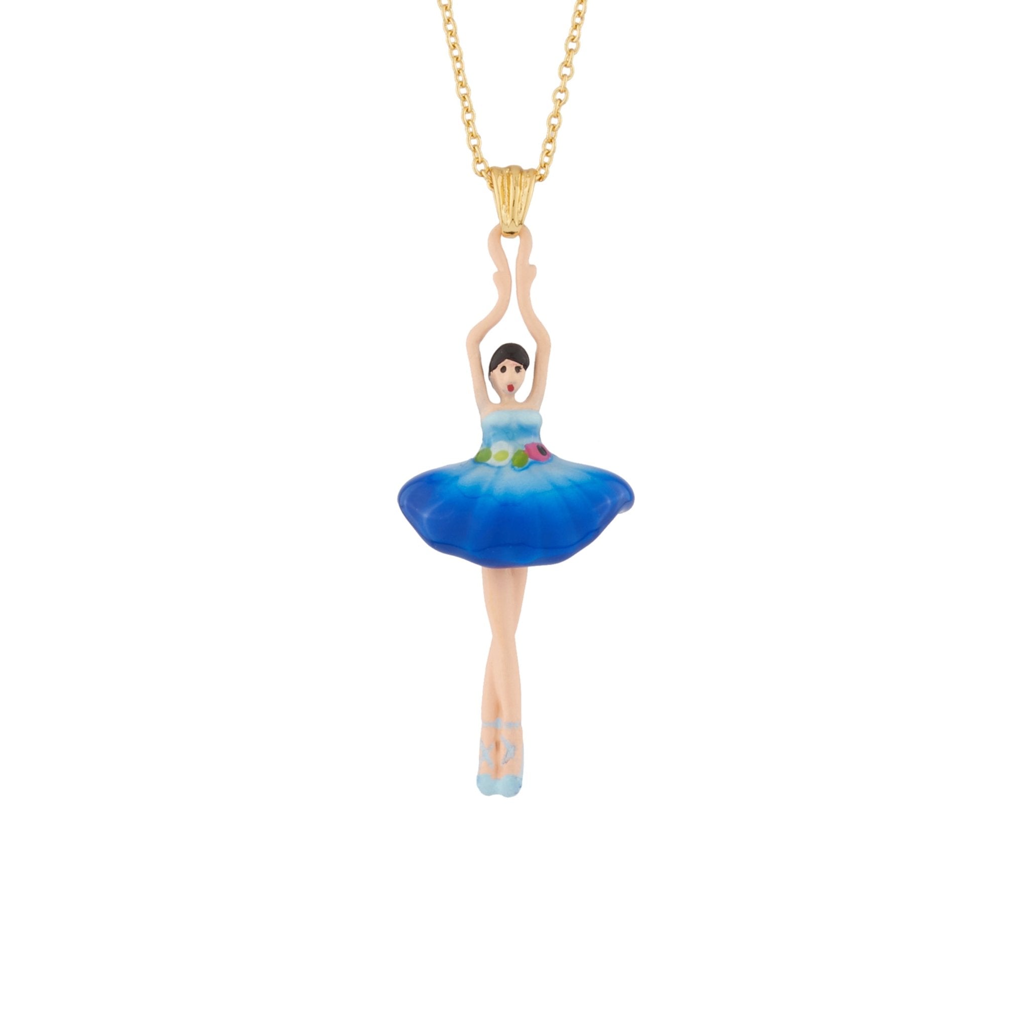 PAS DE DEUX BLUE GRADIENT WITH FLOWERED BELT NECKLACE - Mu Shop