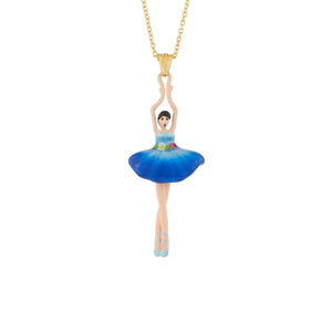 PAS DE DEUX BLUE GRADIENT WITH FLOWERED BELT NECKLACE - Mu Shop