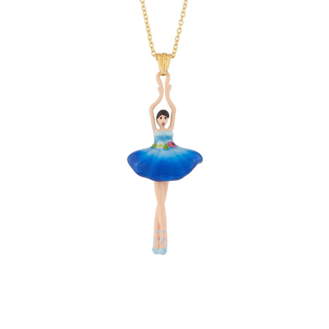 PAS DE DEUX BLUE GRADIENT WITH FLOWERED BELT NECKLACE - Mu Shop