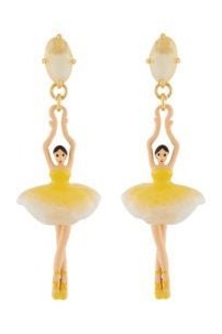 PAS DE DEUX FACETED CRYSTAL GRADIENT GRENADINE EARRINGS - Mu Shop