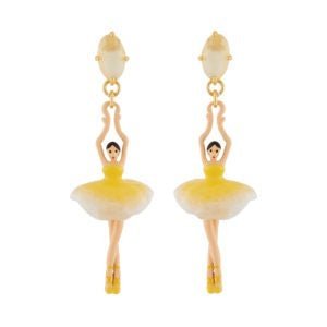 PAS DE DEUX FACETED CRYSTAL GRADIENT GRENADINE EARRINGS - Mu Shop