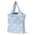 Peanuts Eco Shopping Bag & Bottom Plate - Snoopy / Light Blue - Mu Shop