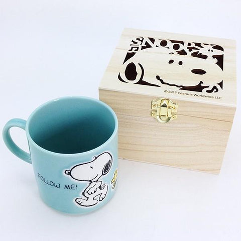 Peanuts Follow Me Mug with Wooden Box - Mu Shop