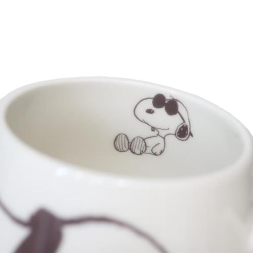 Peanuts Joe Cool Snoopy Round Ceramic Mug - Mu Shop