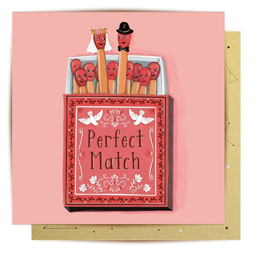 Perfect Match Wedding Greeting Card - Mu Shop