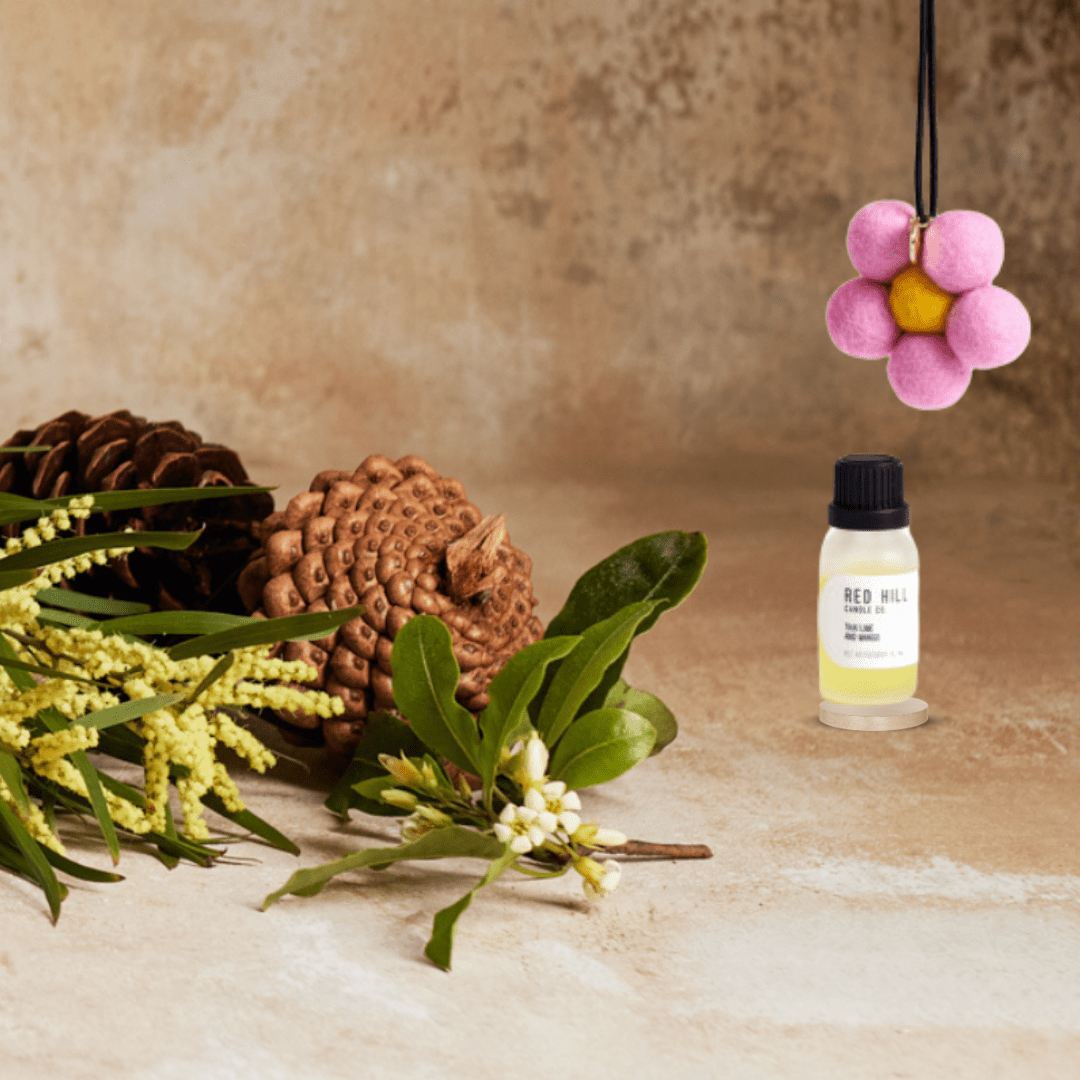 Persian Lime & Lemongrass Felt Flower Air Freshener - Pink - Mu Shop