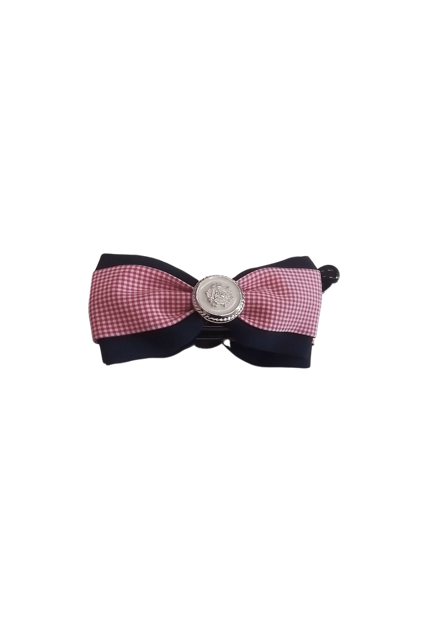 Pink and Navy Bowknot Hair Claw Clips - Mu Shop