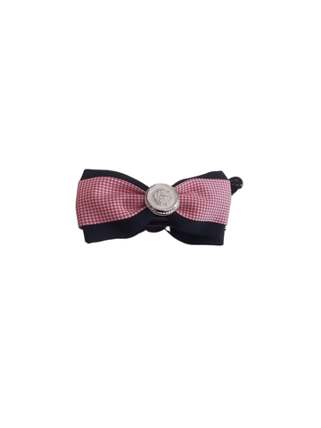 Pink and Navy Bowknot Hair Claw Clips - Mu Shop