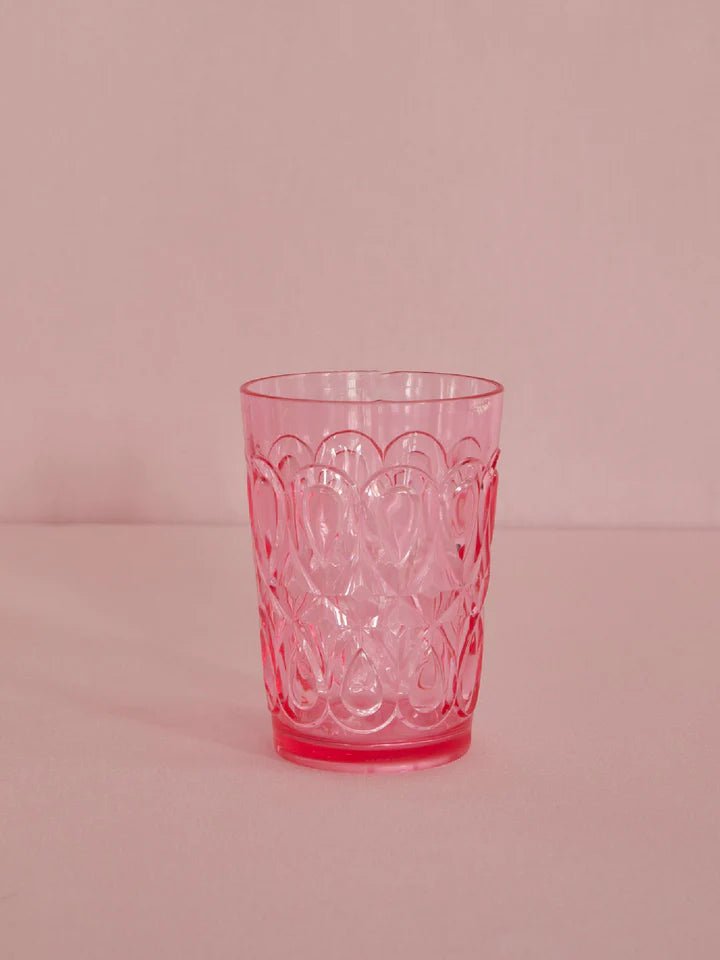 Pink Tall Acrylic Clear Cup - Mu Shop