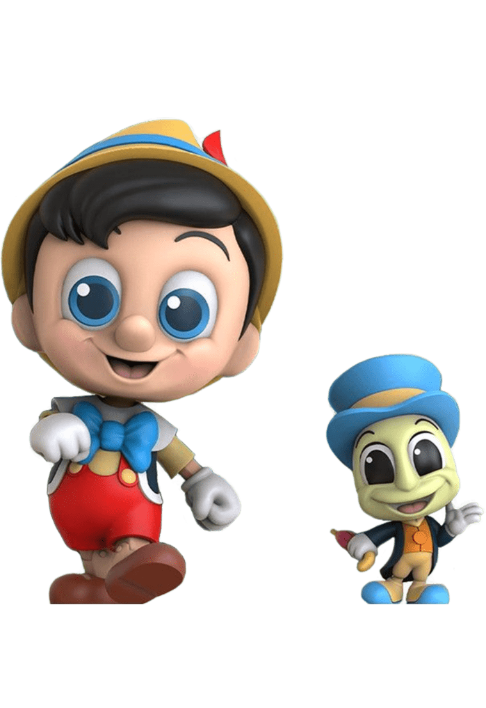 Pinocchio (1940) - Pinocchio & Jiminy Cricket Cosbaby (S) Figure - Mu Shop