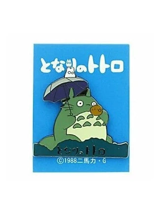 Grey and White Totoro Ocarina Pin Badge