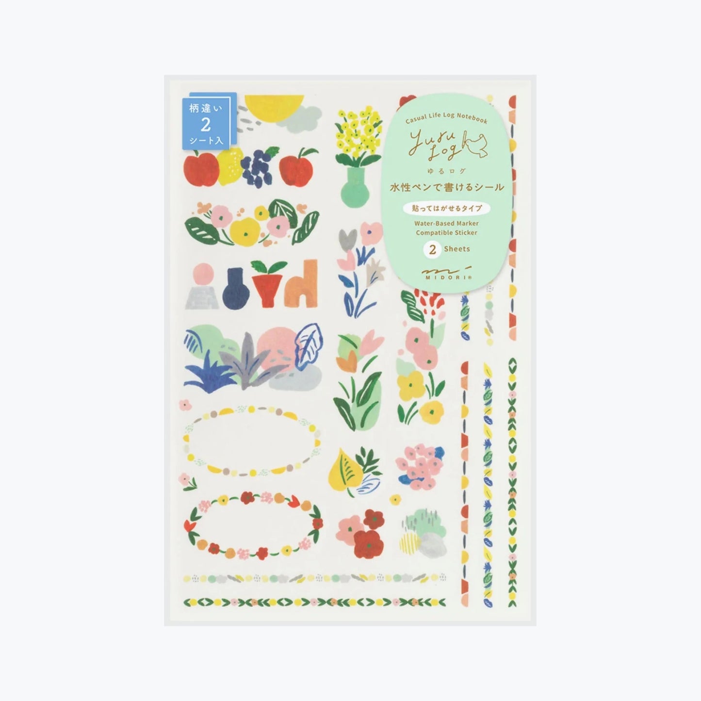 Planner Sticker – Yuru Log Motif Textile - Mu Shop