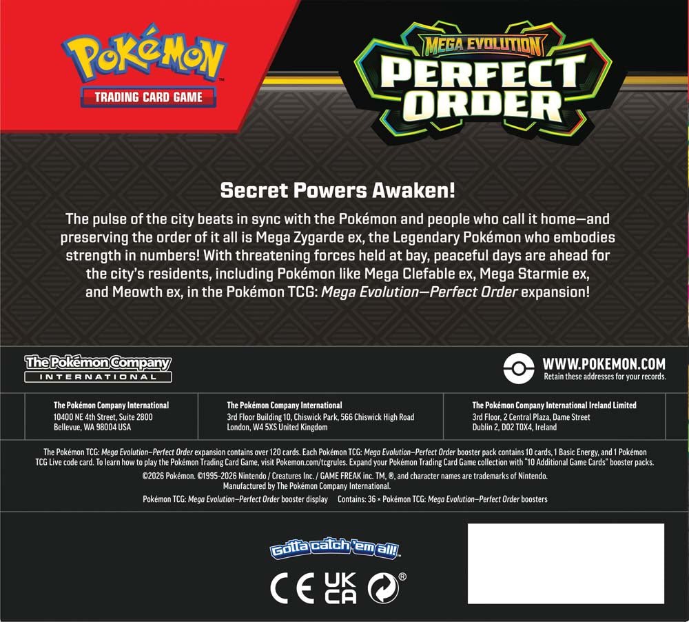 Pokémon TCG: Mega Evolution – Perfect Order Booster Box - Mu Shop