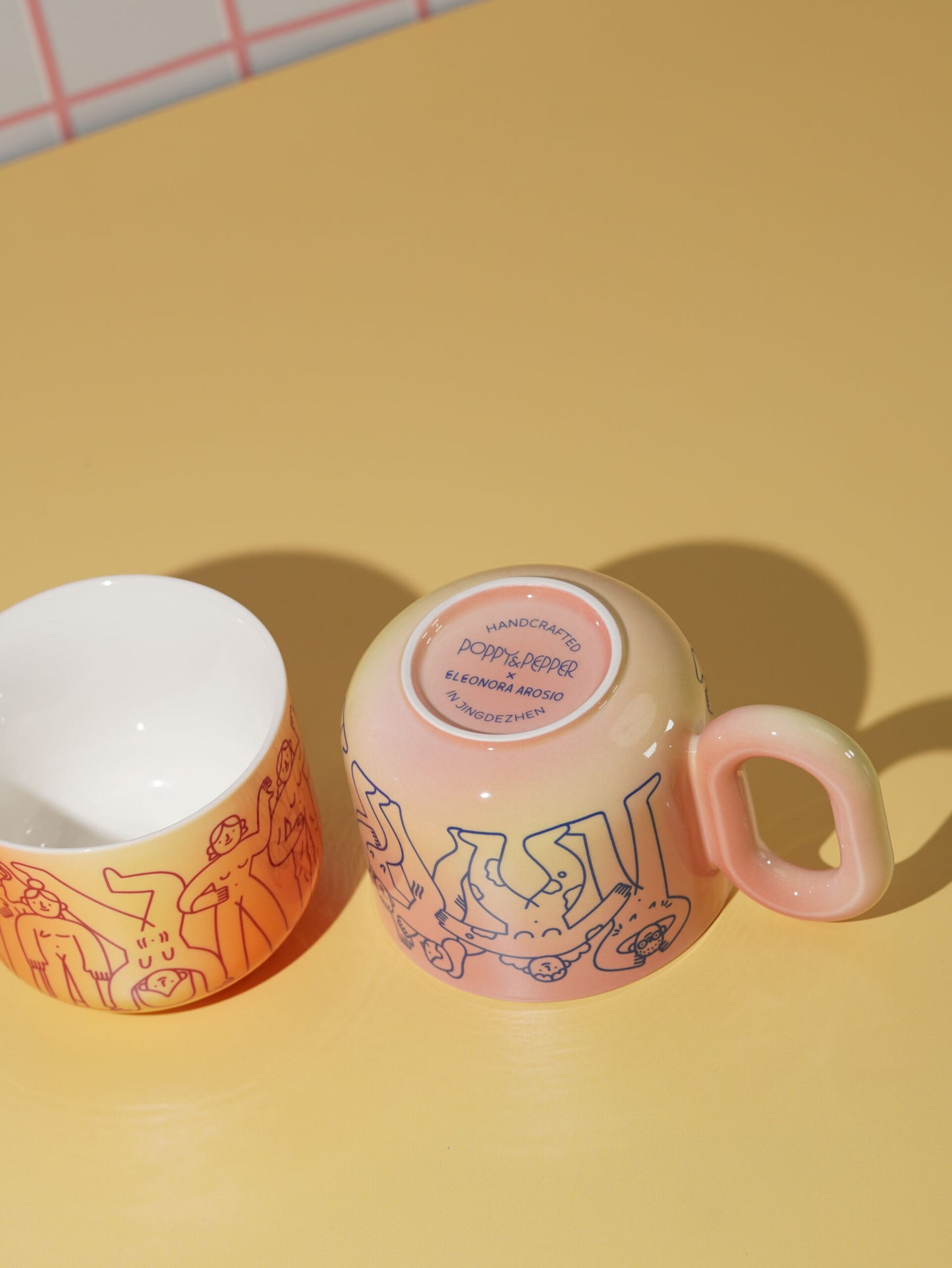 Naked Heart Friendship Mugs Set – Apple & Mango 500ml