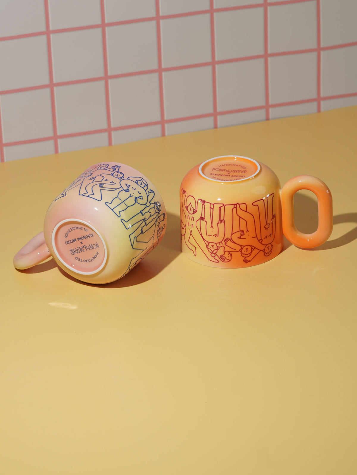 Naked Heart Friendship Mugs Set – Apple & Mango 500ml