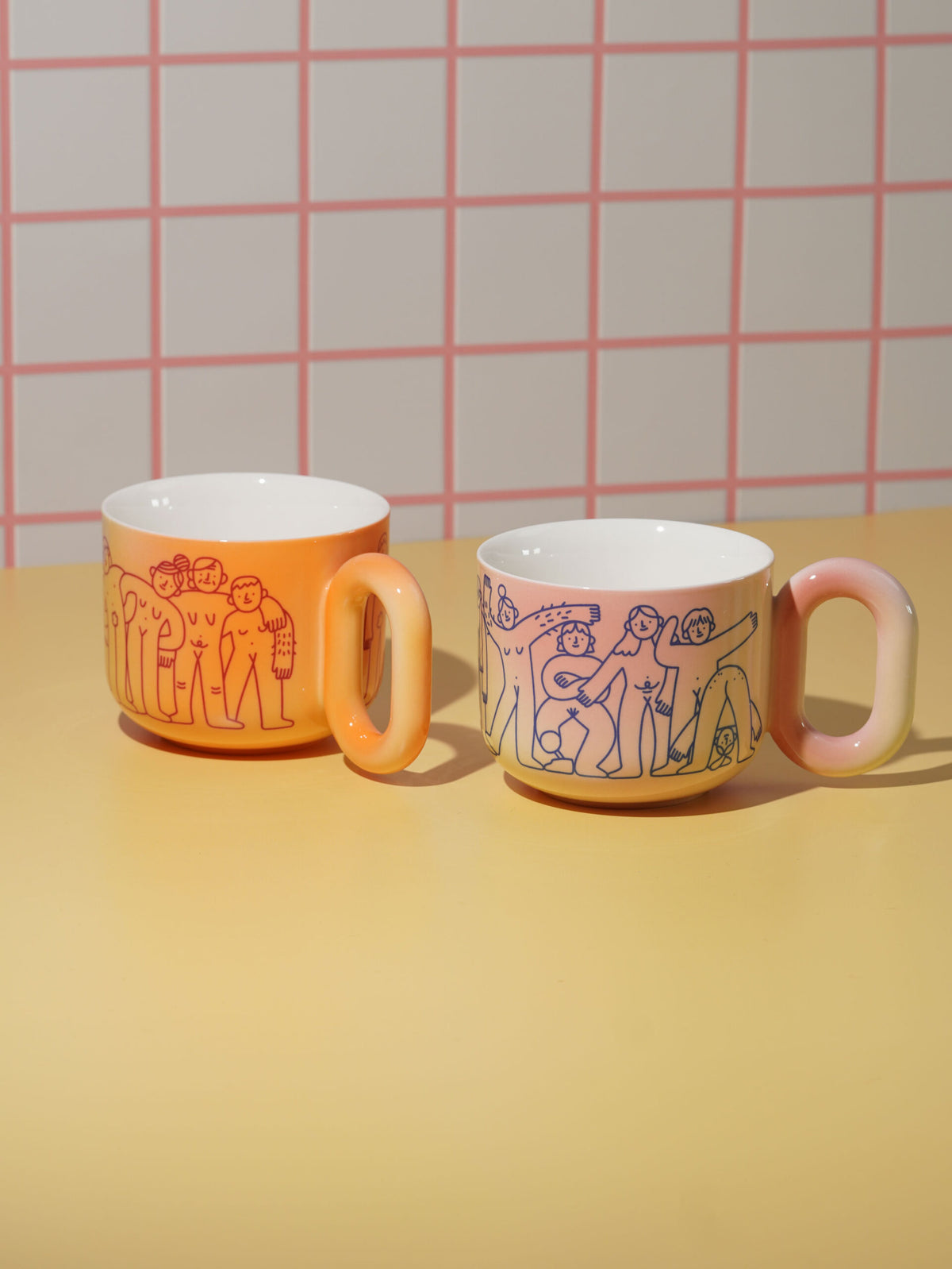 Naked Heart Friendship Mugs Set – Apple & Mango 500ml
