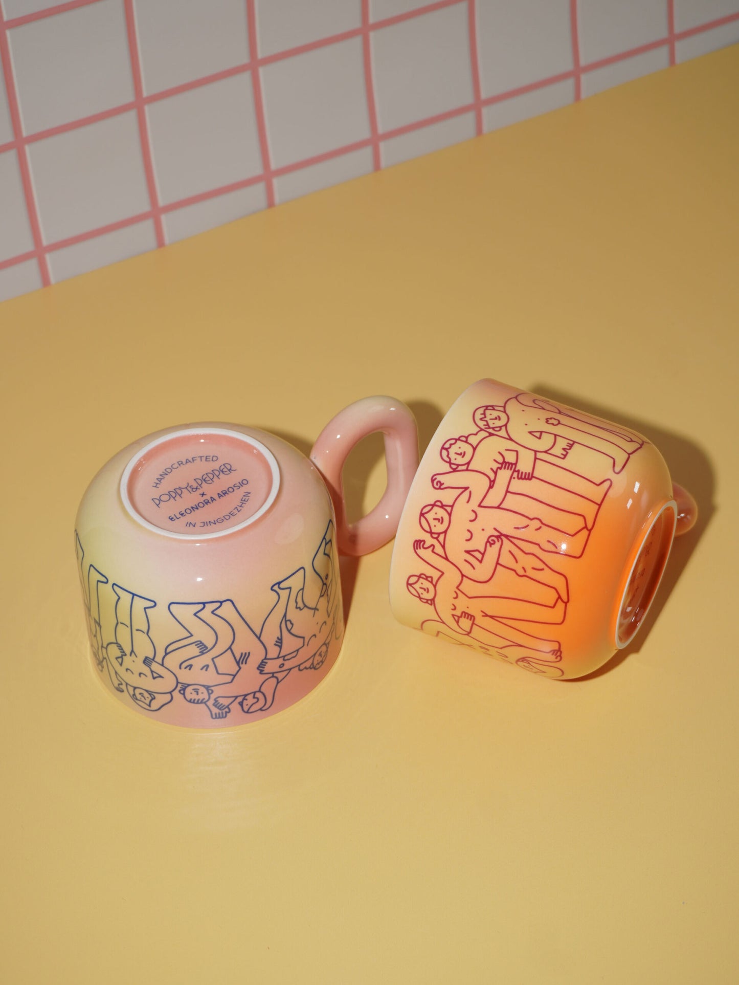 Naked Heart Friendship Mugs Set – Apple & Mango 500ml