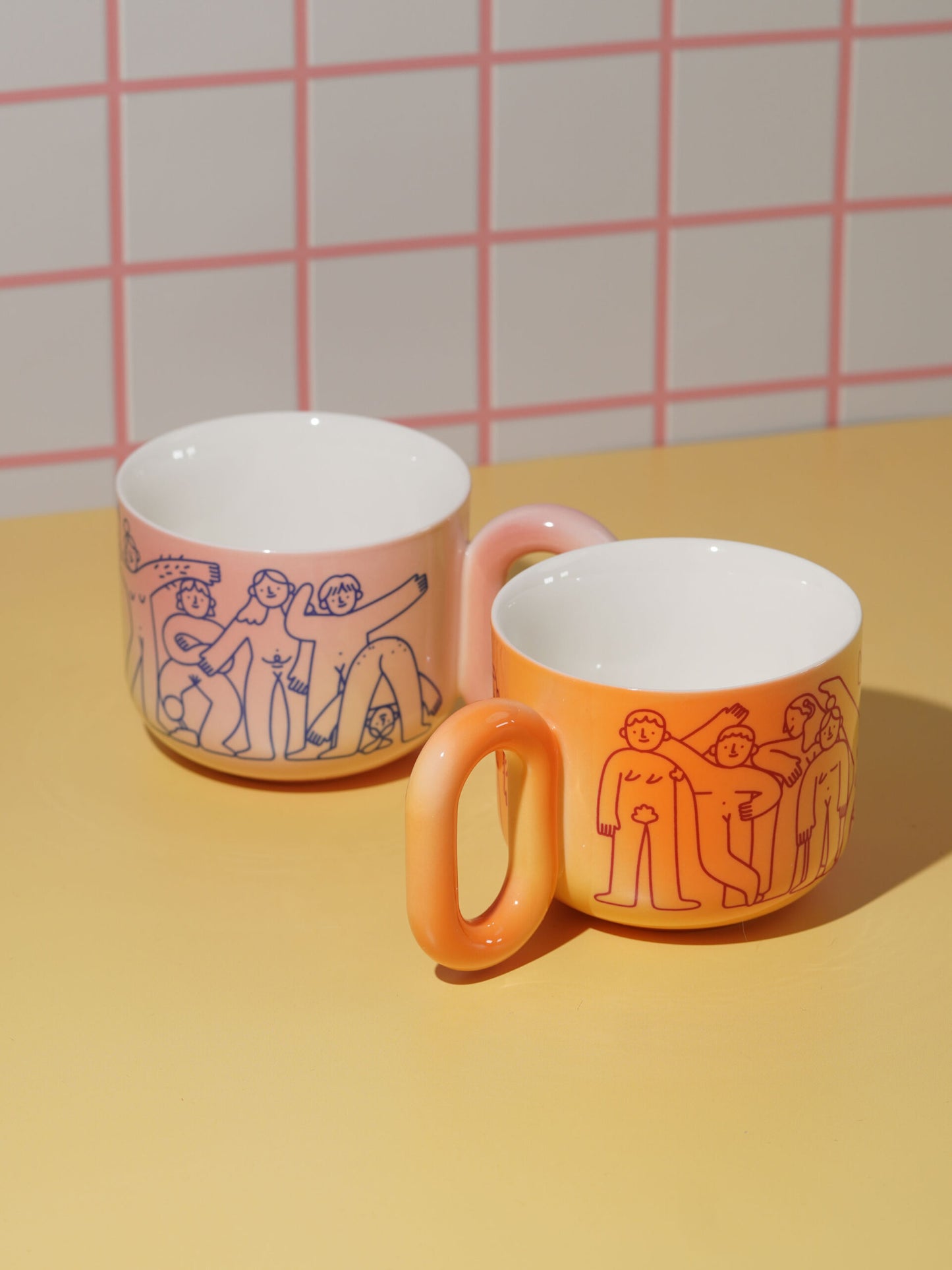 Naked Heart Friendship Mugs Set – Apple & Mango 500ml
