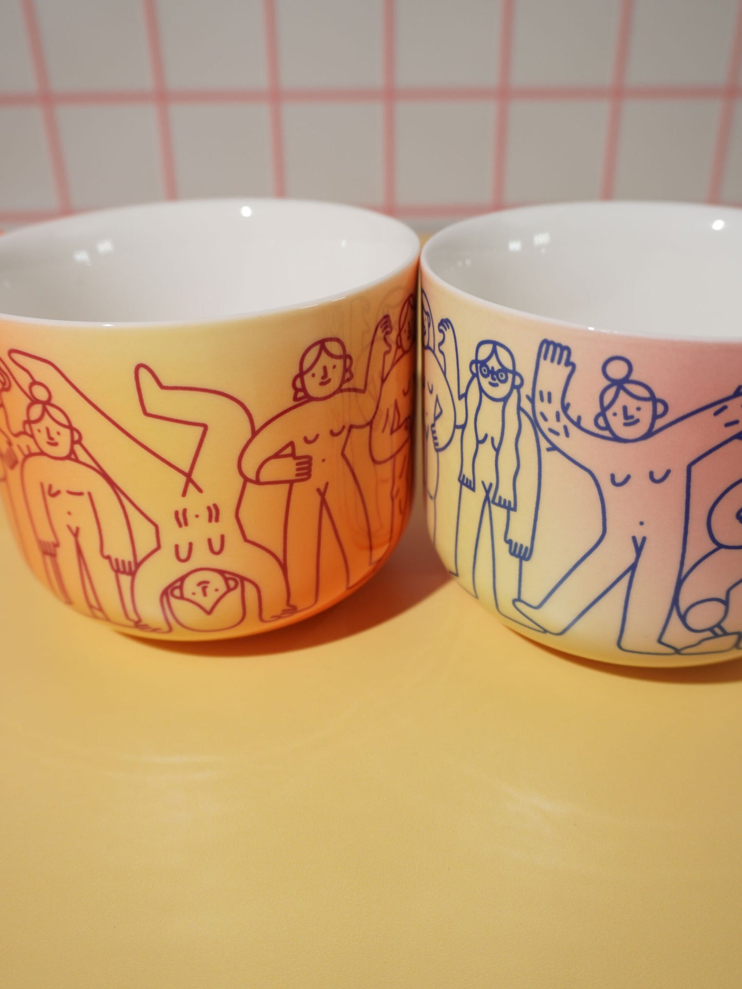 Naked Heart Friendship Mugs Set – Apple & Mango 500ml