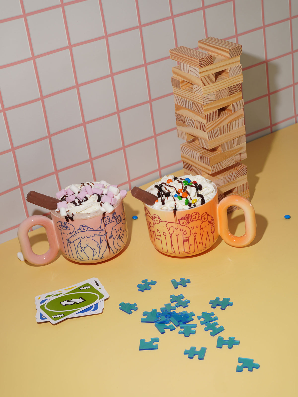 Naked Heart Friendship Mugs Set – Apple & Mango 500ml