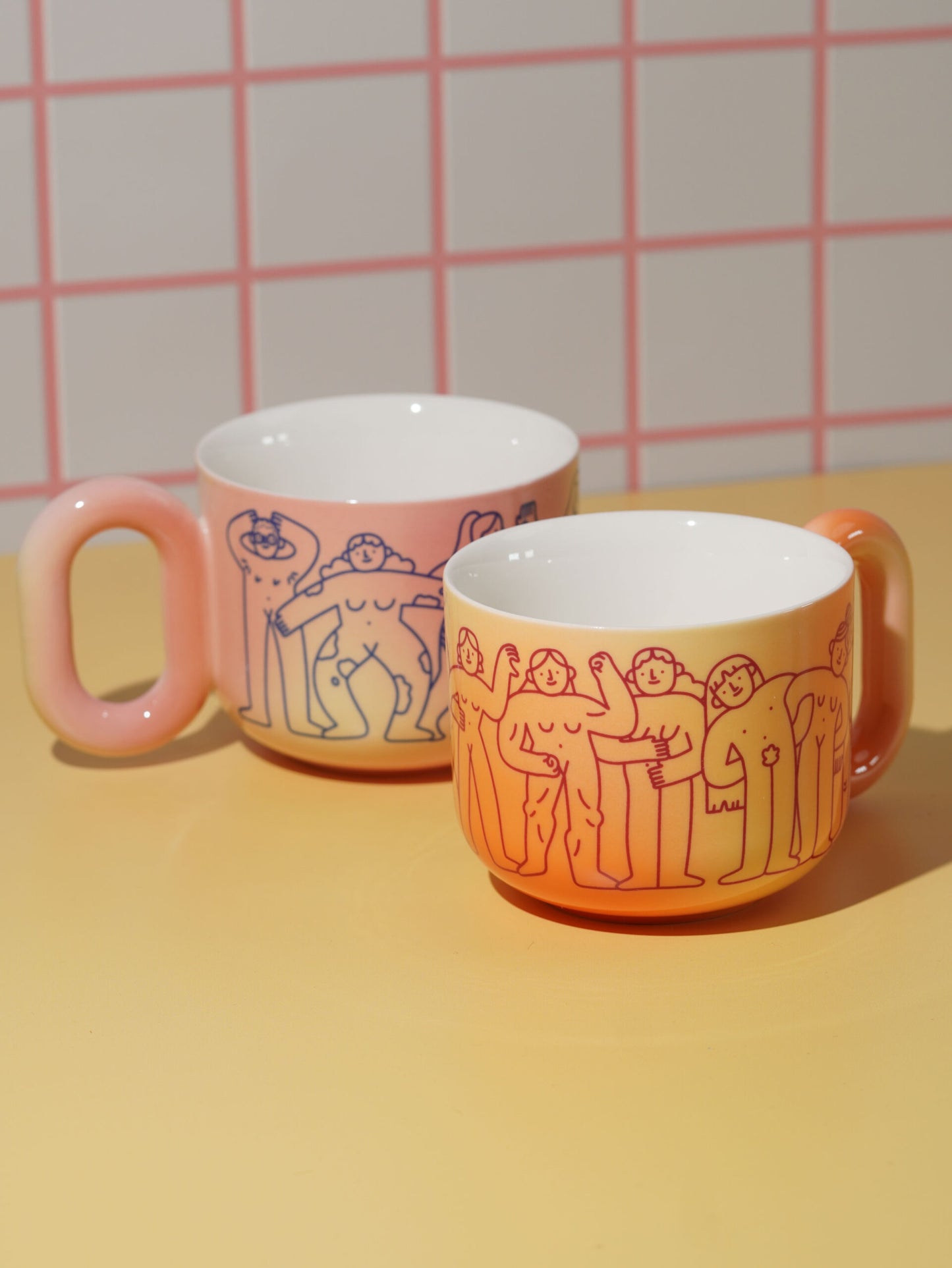 Naked Heart Friendship Mugs Set – Apple & Mango 500ml