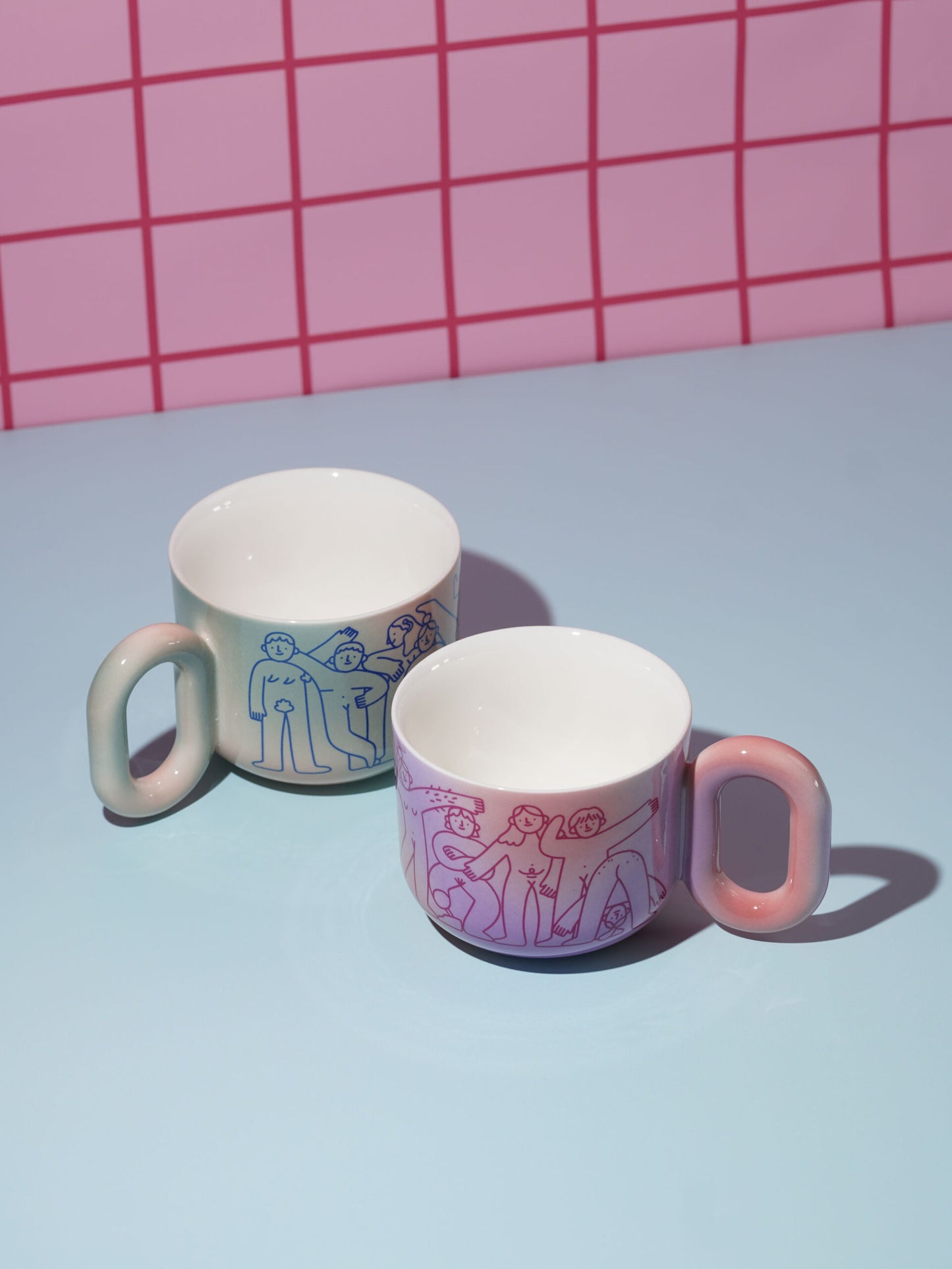 Naked Heart Friendship Mugs Set – Blueberry & Lychee 500ml